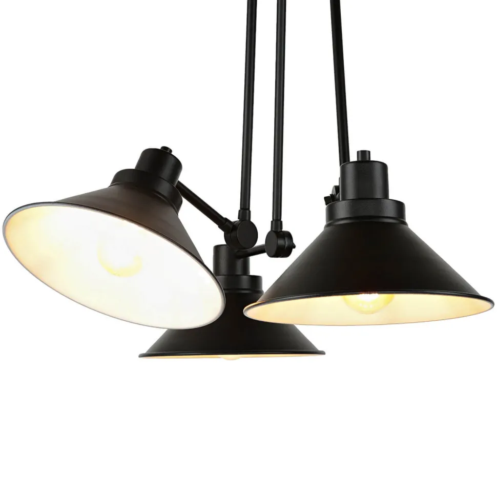 Deckenleuchte Schwarz 3-flmg 61-152cm SIMONA Lampe