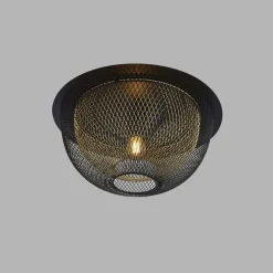 Deckenleuchte Schwarz Gold rund Ø 40 cm E27 Metall