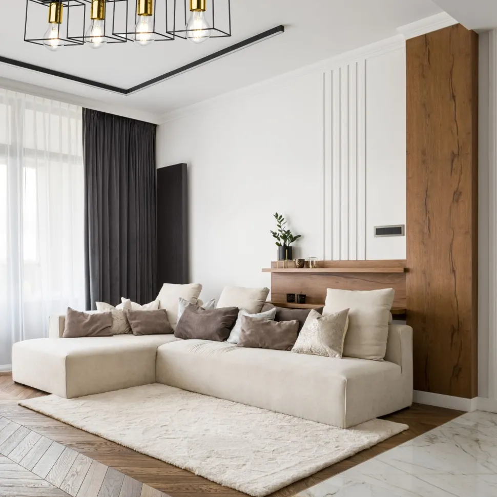 Deckenleuchte Schwarz Gold 61 cm lang Metall 4-flammig E27