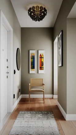 Deckenleuchte Schwarz Kristall 51 cm breit 3x E27