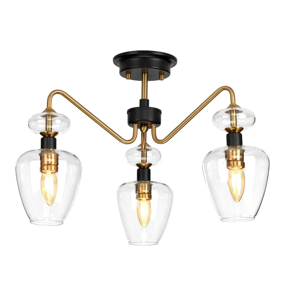 Deckenleuchte Schwarz Messing Esszimmer Wohnzimmer