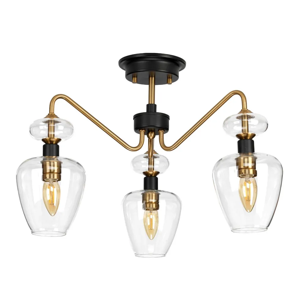 Deckenleuchte Schwarz Messing Esszimmer Wohnzimmer