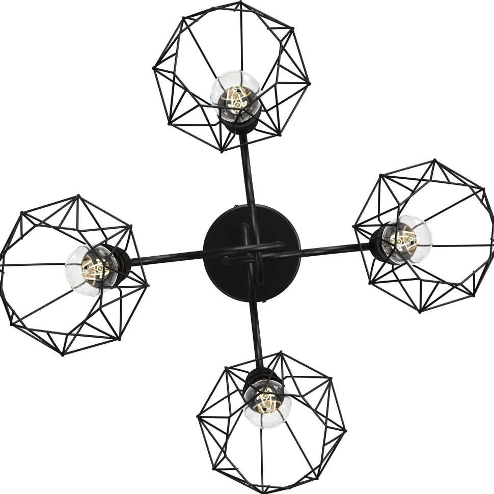 Deckenleuchte Schwarz Metall Retro E27 ARIYAN