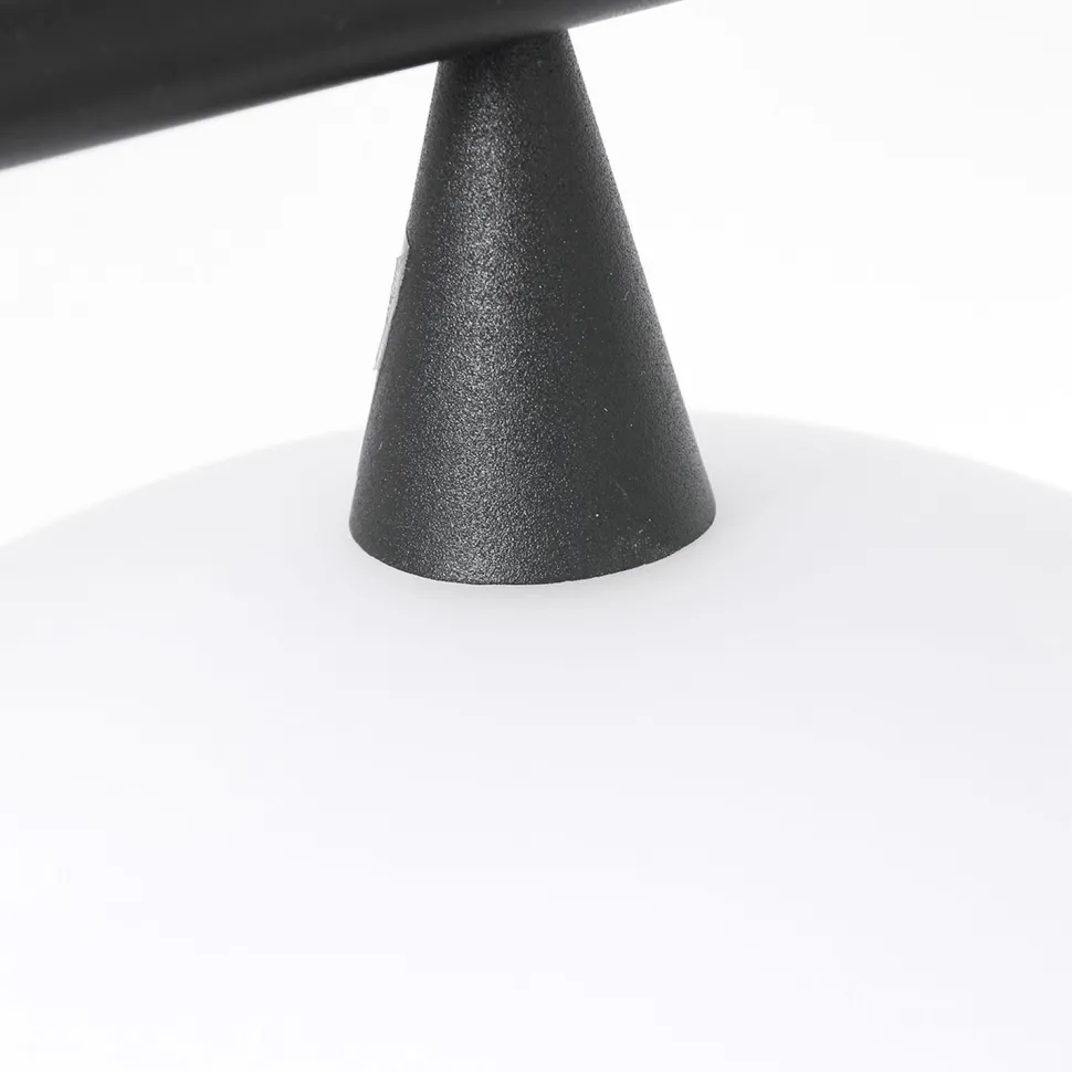 Deckenleuchte Schwarz Opalweiß 120 cm inkl. G9 blendarm