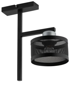 Deckenleuchte Schwarz Silber Metall L:28 cm dekorativ