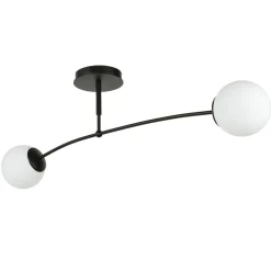 Deckenleuchte Schwarz Weiß Kugel Schirm Deckenlampe