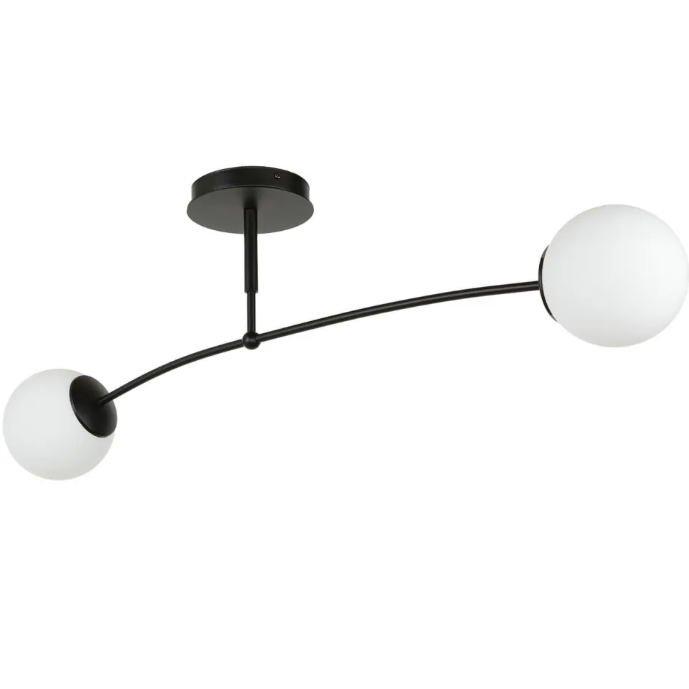 Deckenleuchte Schwarz Weiß Kugel Schirm Deckenlampe