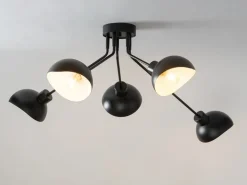 Deckenleuchte Schwarz Weiß stilvoll E27 120 cm lang