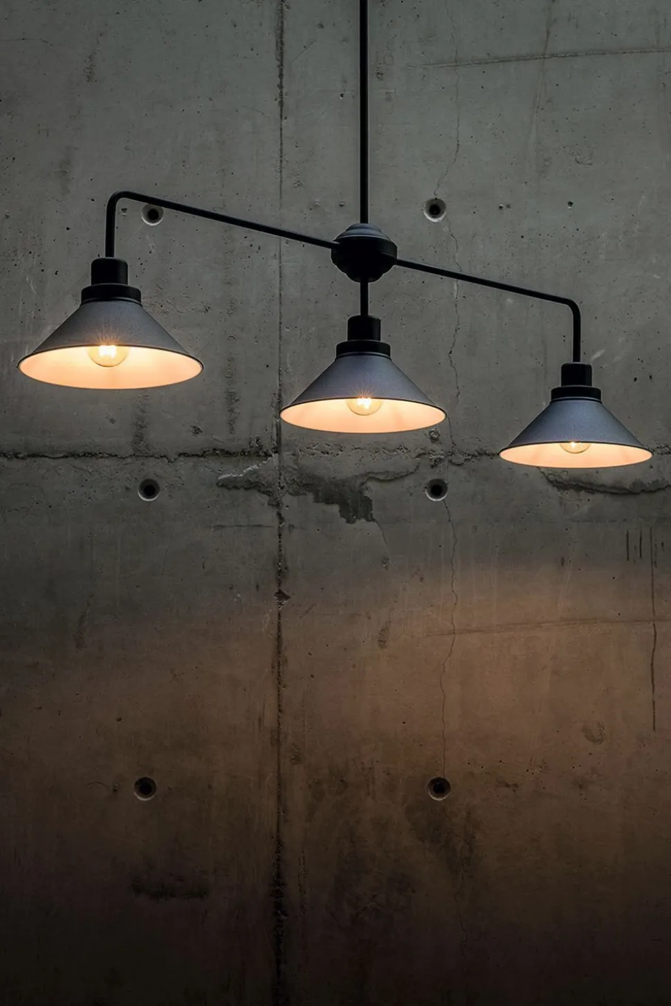 Deckenleuchte Schwarz 3xE27 COLLIN Esstisch Lampe