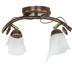 Deckenleuchte Shabby Braun antik Floral Wohnzimmer