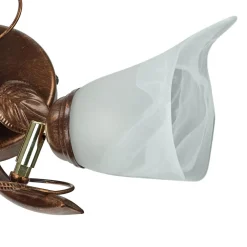 Deckenleuchte Shabby Braun antik Floral Wohnzimmer