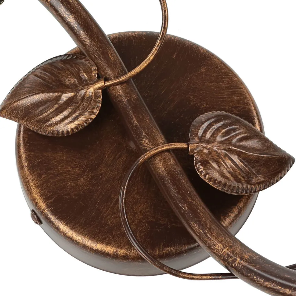 Deckenleuchte Shabby Braun antik Floral Wohnzimmer