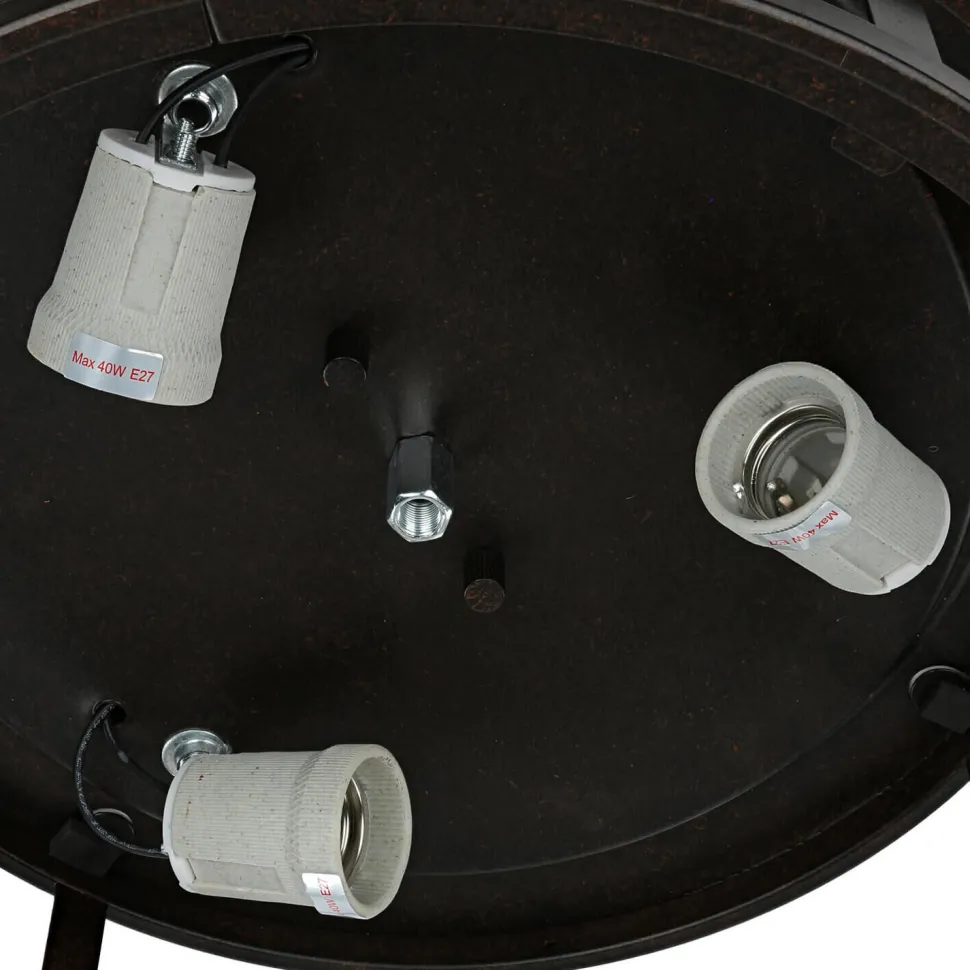 Deckenleuchte SHOJI Creme Ø34cm Vintage Lampe Loft