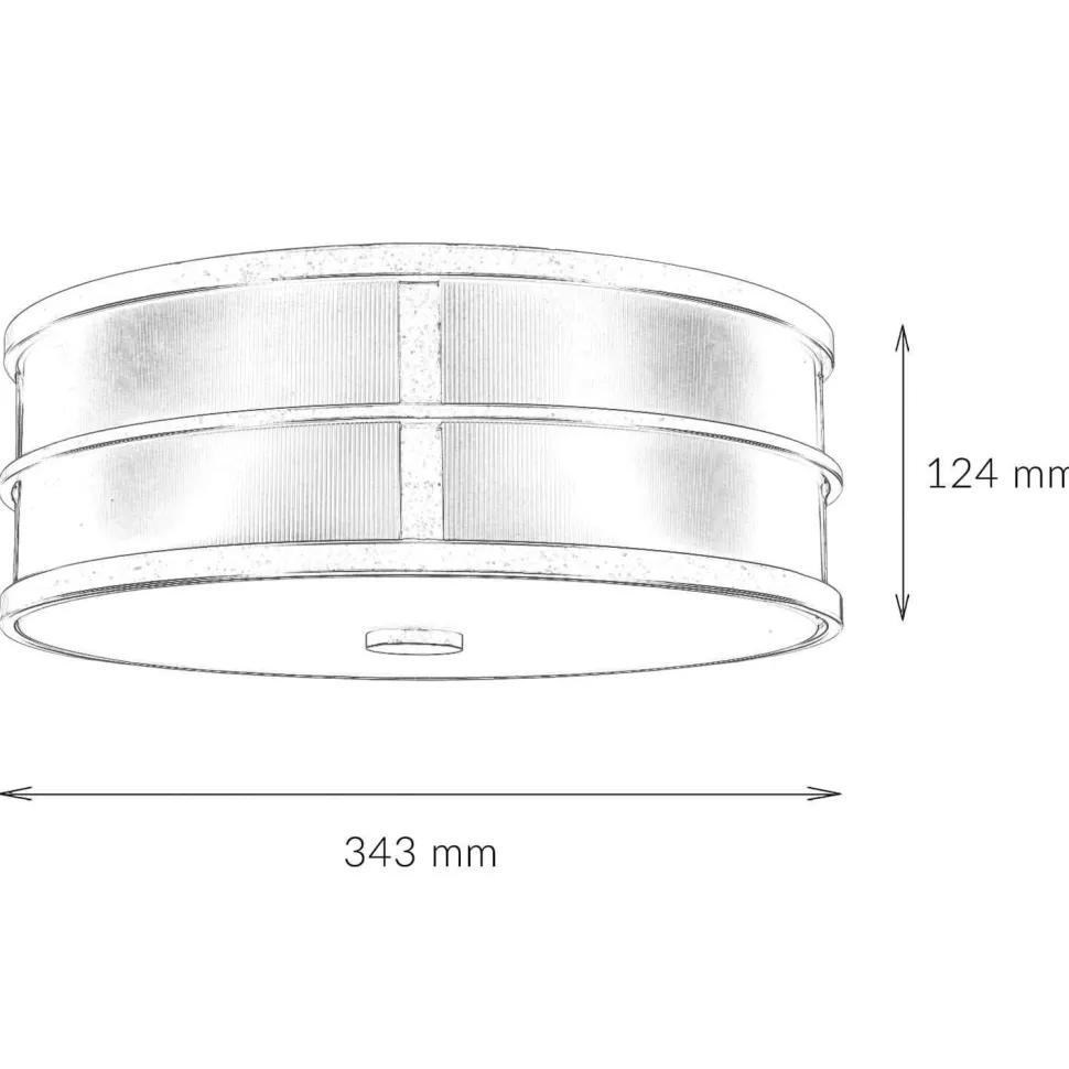 Deckenleuchte SHOJI Creme Ø34cm Vintage Lampe Loft