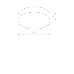 Deckenleuchte Silber Ø 40,5 cm rund blendarm für 3x E14