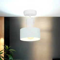 Deckenleuchte Spot Weiß verstellbarer Schirm