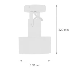 Deckenleuchte Spot Weiß verstellbarer Schirm