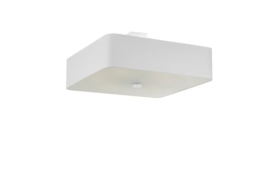 Deckenleuchte Stoff Glas Weiß quadratisch blendarm