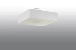 Deckenleuchte Stoff Glas Weiß quadratisch blendarm