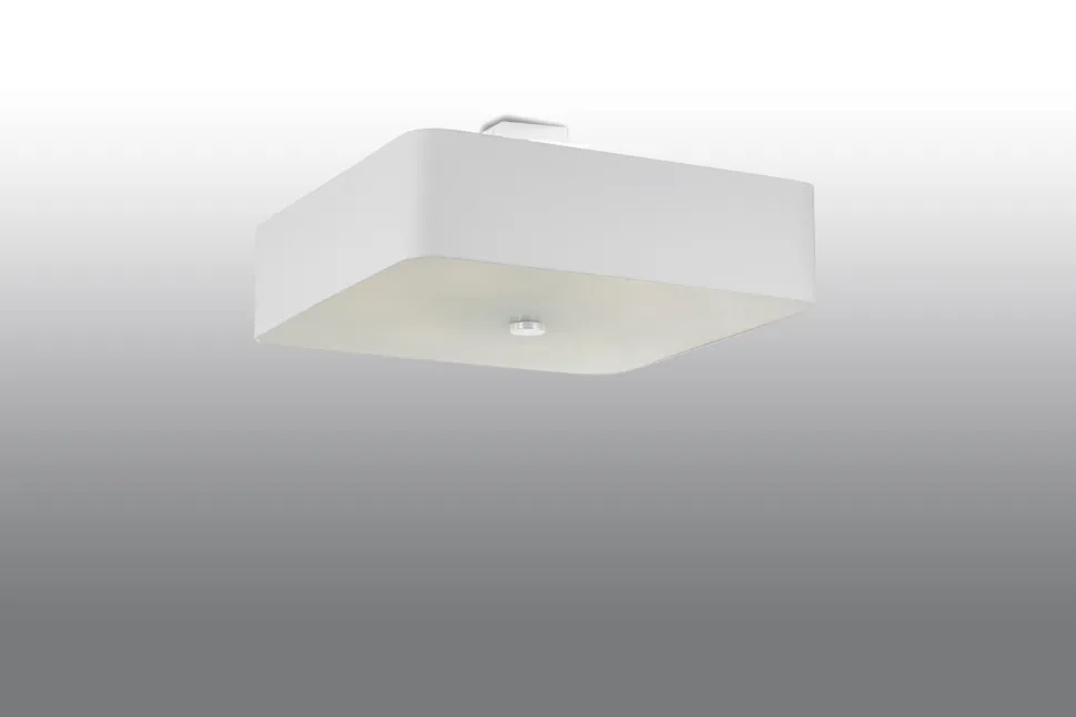 Deckenleuchte Stoff Glas Weiß quadratisch blendarm