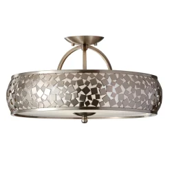 Deckenleuchte TAKARA Stahl gebürstet Ø50cm Lampe