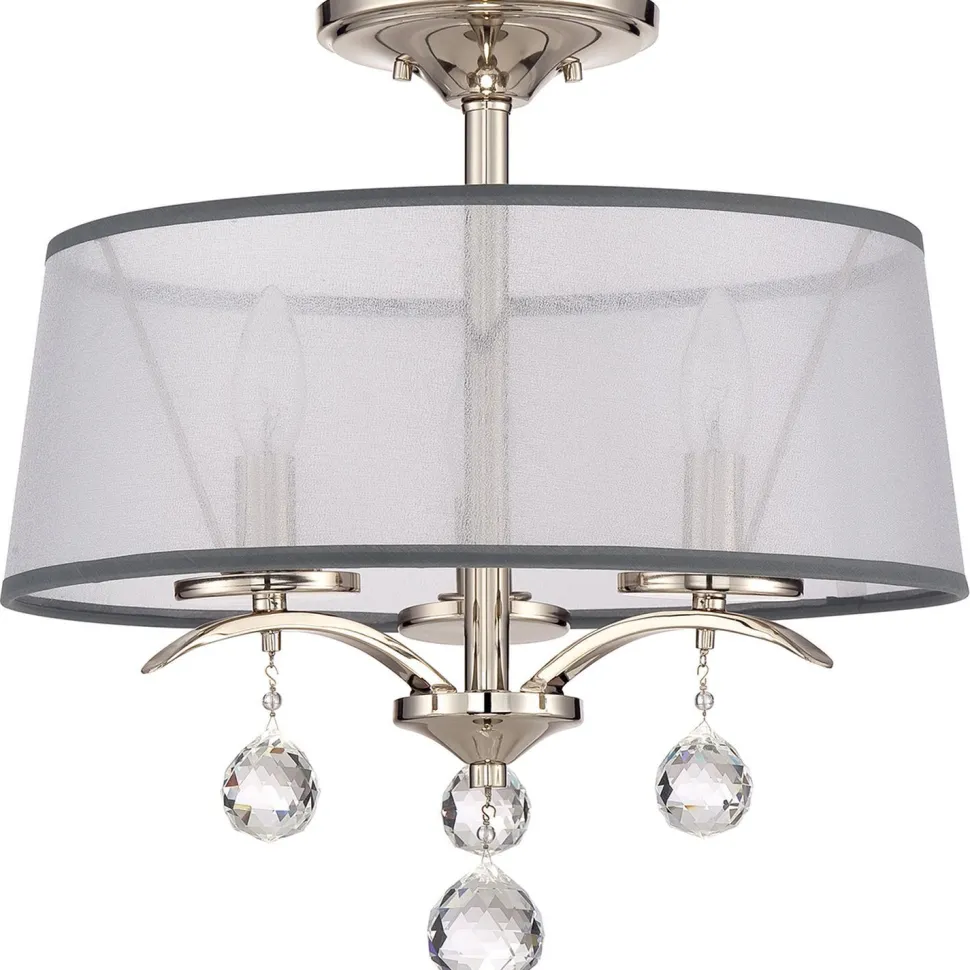 Deckenleuchte TAZIA in Silber Kristall Ø41cm Lampe