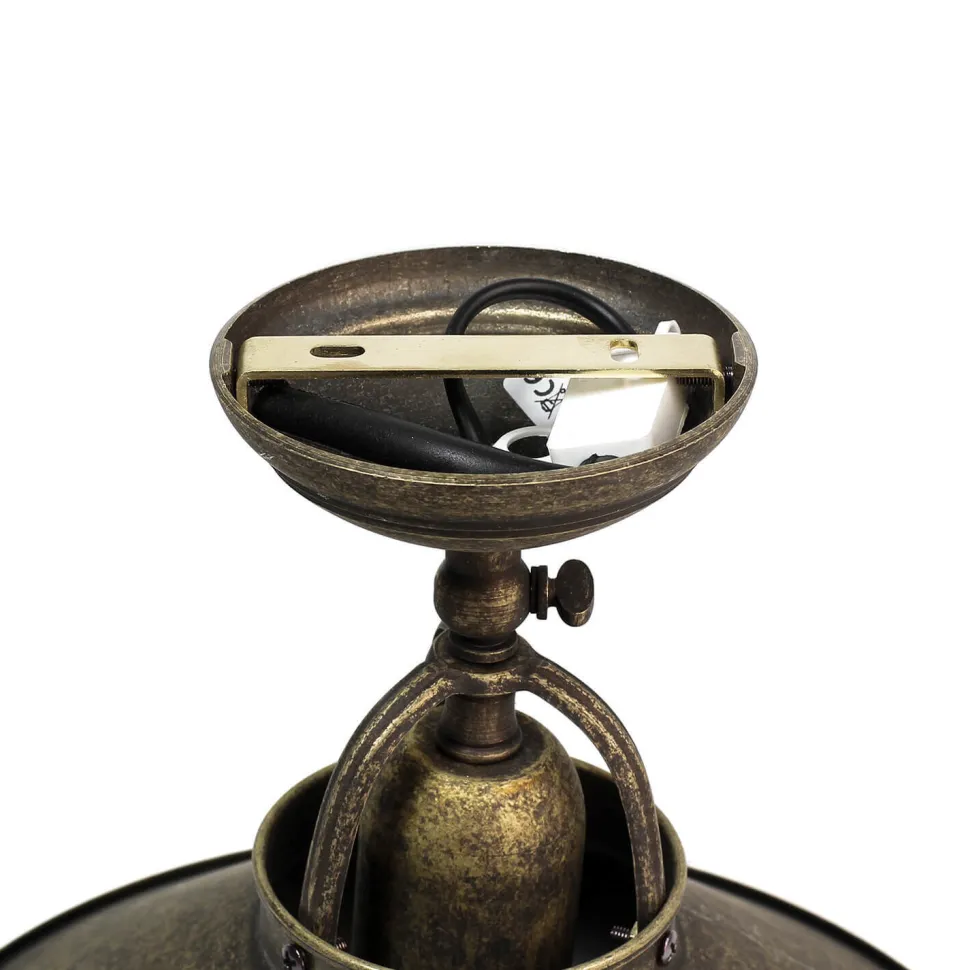 Deckenleuchte Vintage aus Messing in Bronze Antik