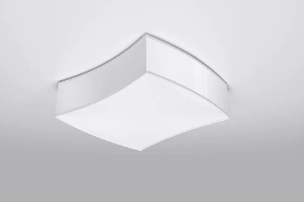 Deckenleuchte Weiß 39 cm lang blendarm 2x E27 BREEL