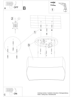 Deckenleuchte Weiß 39 cm lang blendarm 2x E27 BREEL
