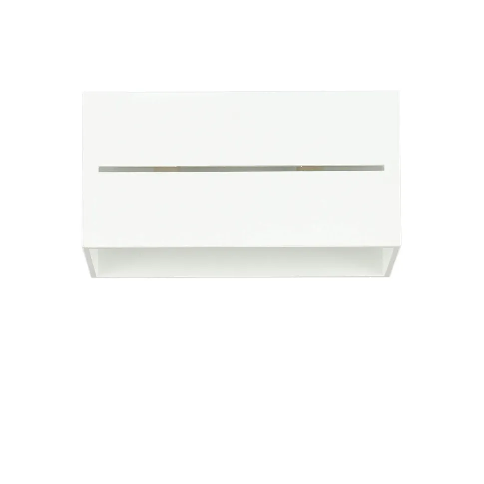 Deckenleuchte Weiß Aluminium L:20cm eckig Modern 2x G9