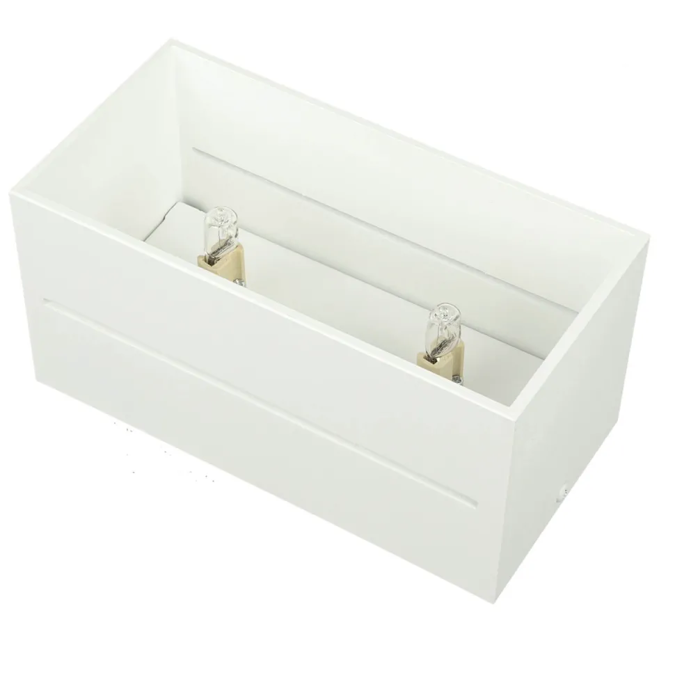 Deckenleuchte Weiß Aluminium L:20cm eckig Modern 2x G9