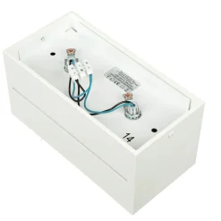 Deckenleuchte Weiß Aluminium L:20cm eckig Modern 2x G9