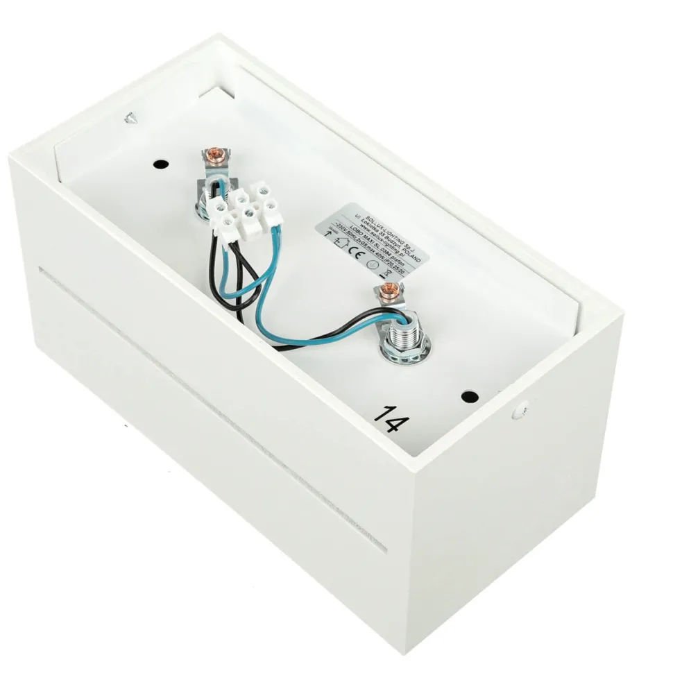 Deckenleuchte Weiß Aluminium L:20cm eckig Modern 2x G9