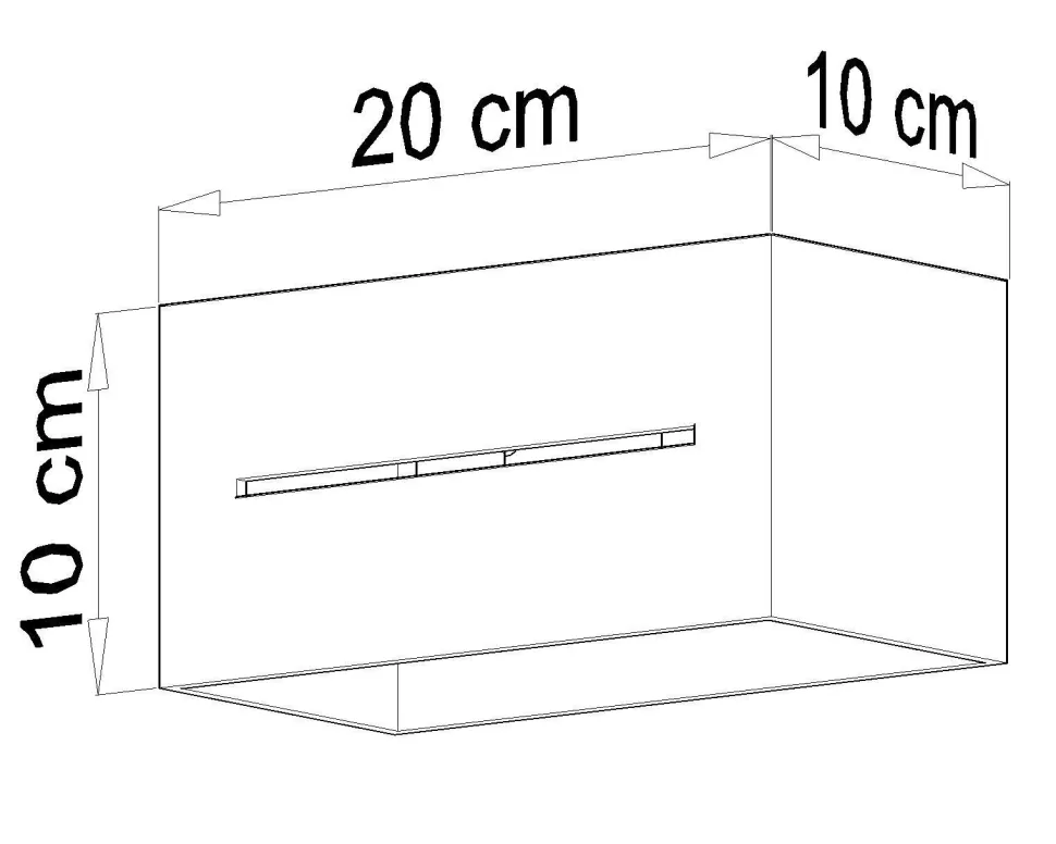 Deckenleuchte Weiß Aluminium L:20cm eckig Modern 2x G9