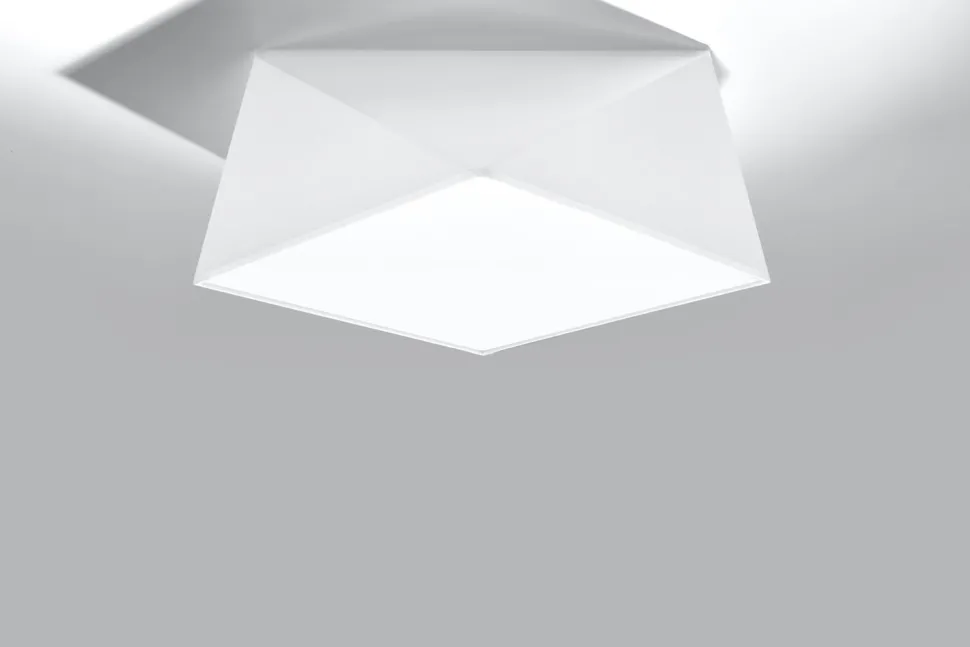 Deckenleuchte Weiß B:40cm geometrisch E27 Schlafzimmer