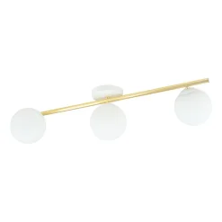 Deckenleuchte Weiß Gold 80 cm 3-flammig LUISELLA