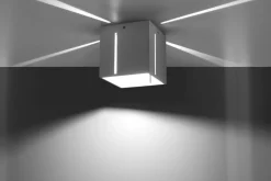 Deckenleuchte Weiß klein B:10cm eckig Modern FUFIA