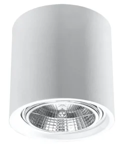 Deckenleuchte Weiß Metall klein Ø 14,5 cm Modern flach G9