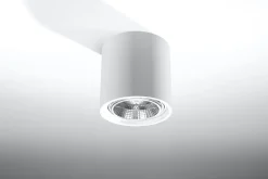 Deckenleuchte Weiß Metall klein Ø 14,5 cm Modern flach G9