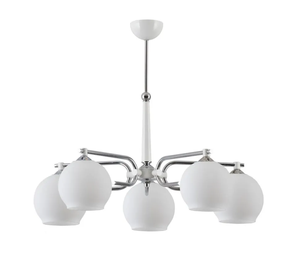 Deckenleuchte Weiß Metall Glas ARASNE Esszimmer