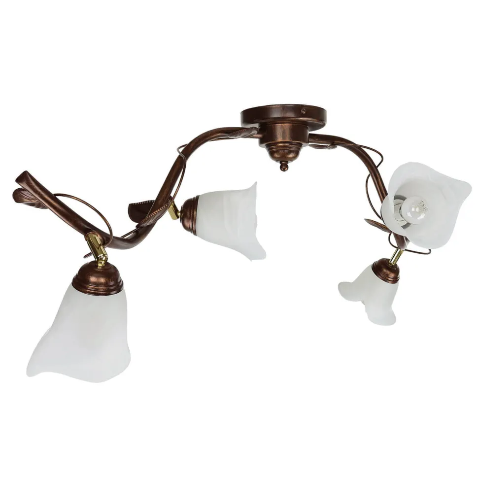 Deckenleuchte Wohnzimmer Shabby Braun Floral