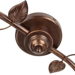 Deckenleuchte Wohnzimmer Shabby Braun Floral