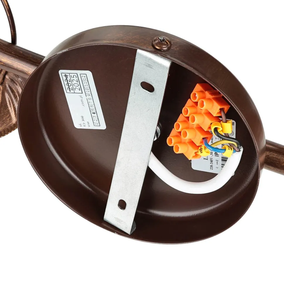 Deckenleuchte Wohnzimmer Shabby Braun Floral