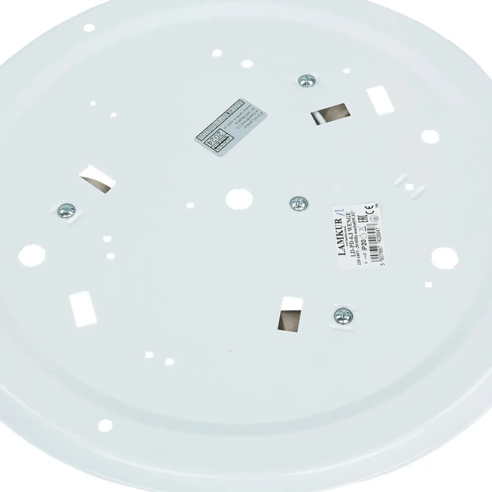 Deckenleuchte Wohnzimmer Rund Braun Holz 3-flmg