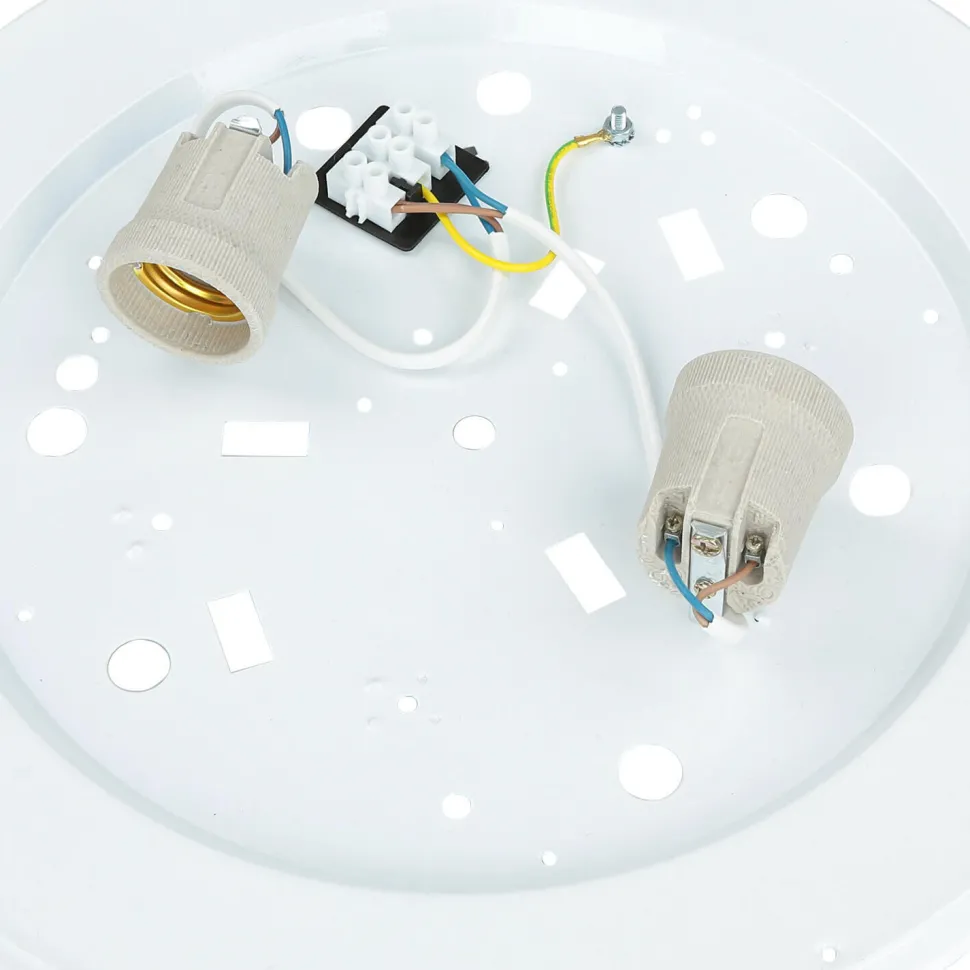 Deckenleuchte Wohnzimmer Rund Holzlampe Braun