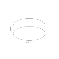 Deckenleuchte Wohnzimmer rund Stoff Schirm Ø 45 cm