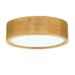 Deckenleuchte Wohnzimmer Eiche rund Holz Lampe