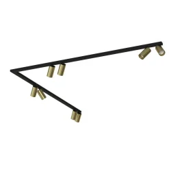 Deckenspot 8-flammig GU10 2x 150 cm Messing Metall