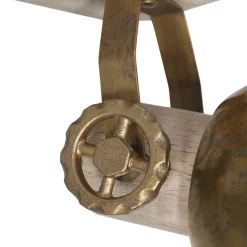 Deckenspot 3-flammig Holz Metall 59 cm E27 flexibel