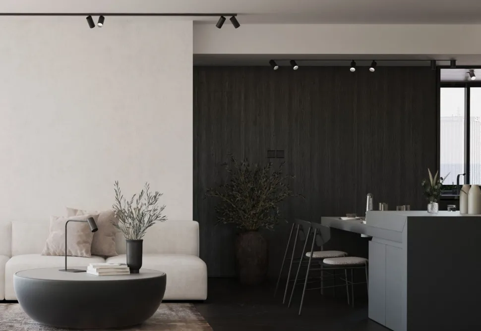 Deckenspot 8-flammig Schwarz 400 cm lang XXL GU10 verstellbar